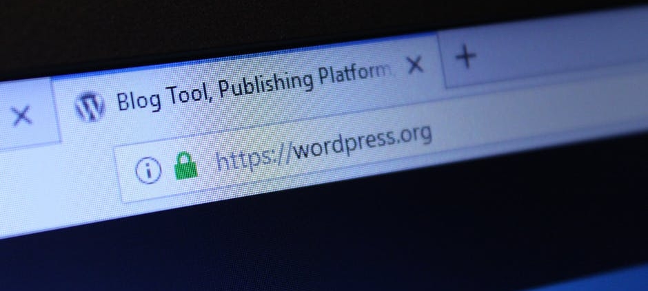 WordPress website in the address bar of a browser.