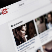 Computer screen showing front page of YouTube