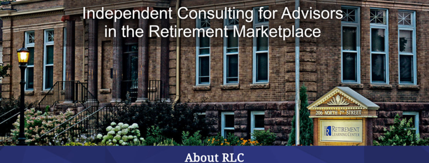 Custom WordPress website design for Retirement Learning Center home page in Brainerd, MN