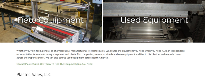 Custom Trustdyx website design for Plastec Sales, LLC home page in Bloomington, MN