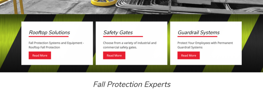 Custom Trustdyx website design for TC Safety Rail home page in Plymouth, MN