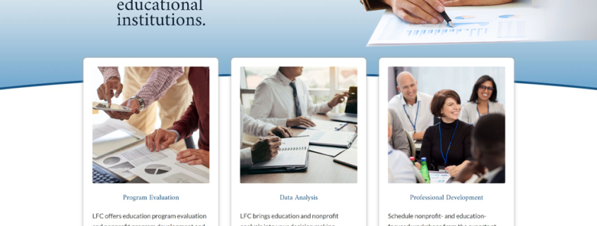 Custom WordPress website design for Learning First Consulting home page in Tuscaloosa, AL