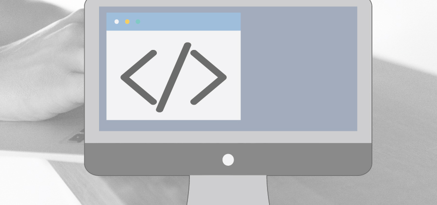 Computer monitor with SEO tag icon showing on the screen