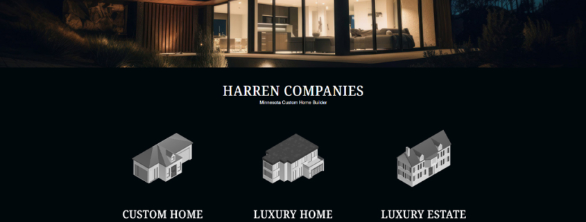Custom WordPress website design for Harren Companies home page in St. Augusta, MN