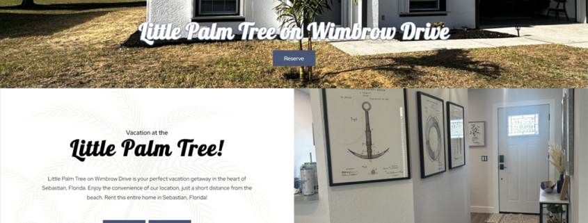 Custom WordPress website design for Little Palm Tree on Wimbrow Drive home page in Sebastian, FL