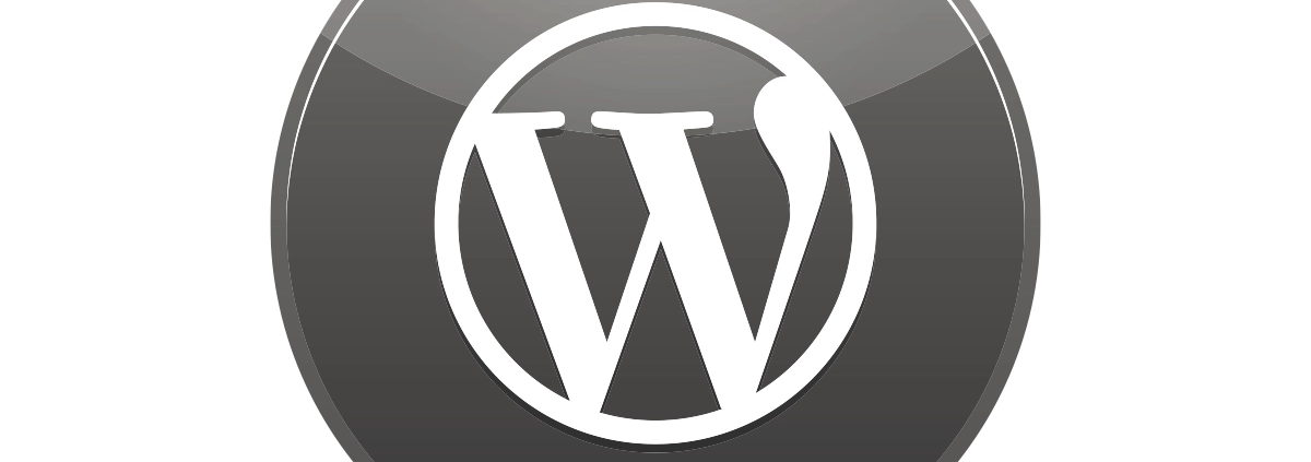 WordPress logo in black on a white background.