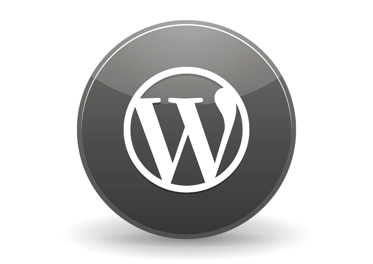 wordpressLogo WordPress logo in black on a white background.