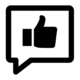 An illustration depicting a thumbs-up customer review.