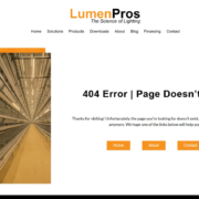 404 Error Page for LumenPros